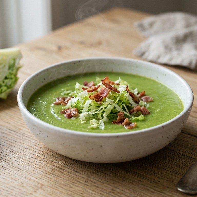 Erwtensoep met sla en spek recept