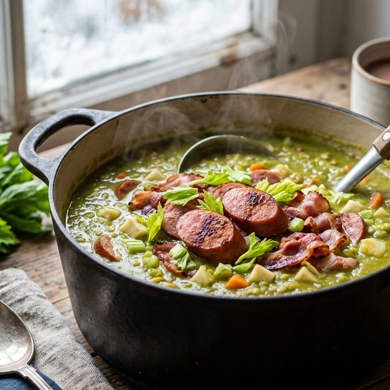 Erwtensoep met worst recept