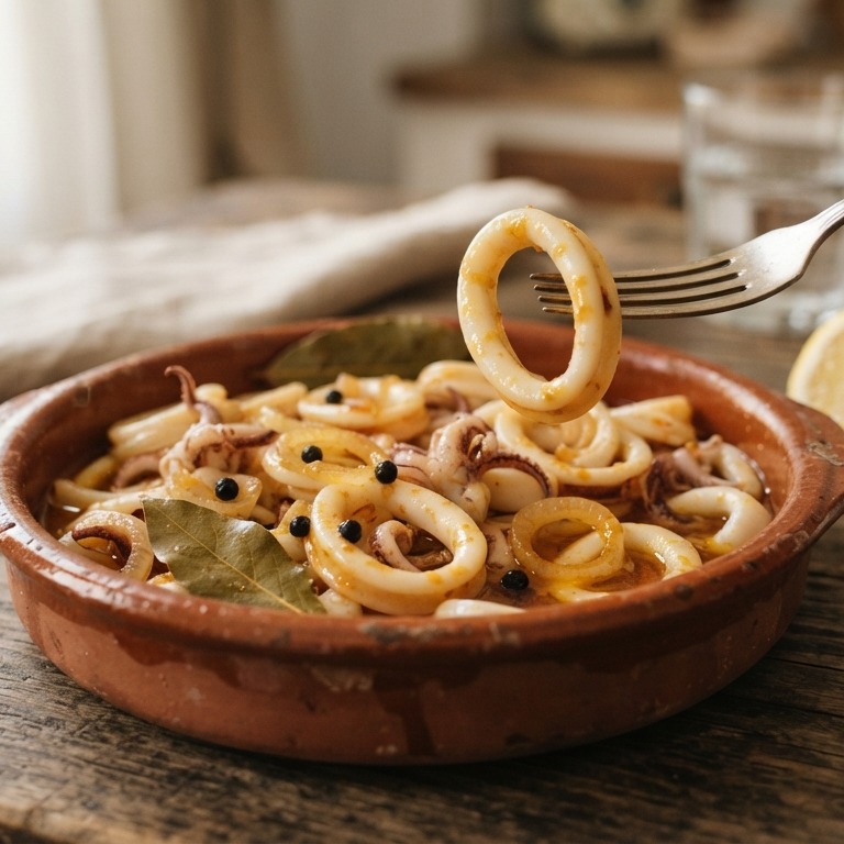 Escabeche de calamares (gemarineerde inktvis) recept