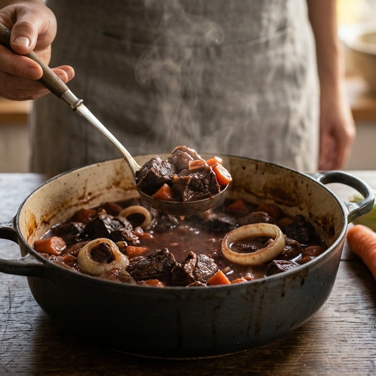Everzwijn in rode wijnsaus recept