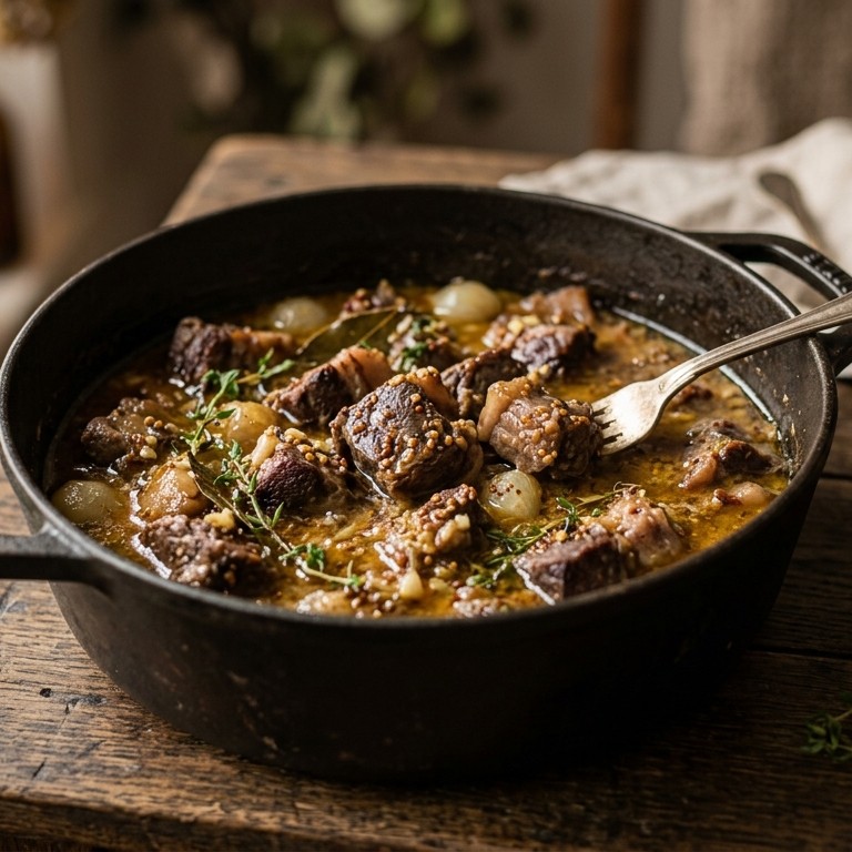 Everzwijn met mosterd recept