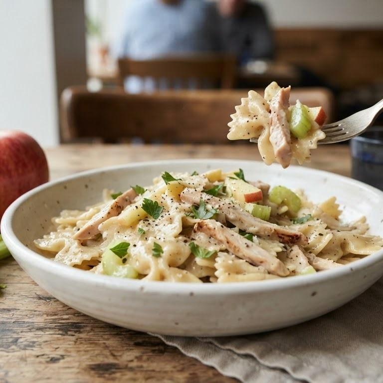 Farfalle met gerookte kip recept