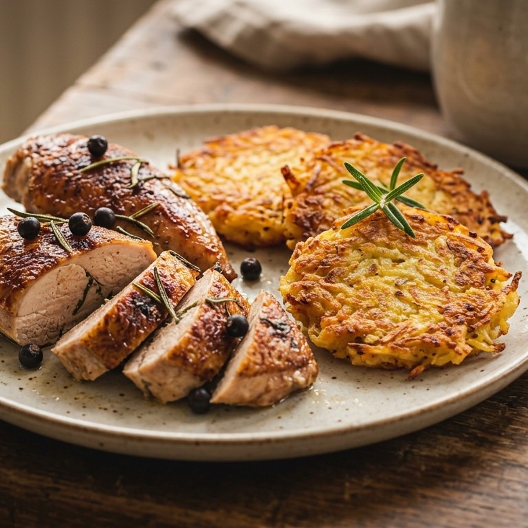 Fazant met aardappelkoekjes recept