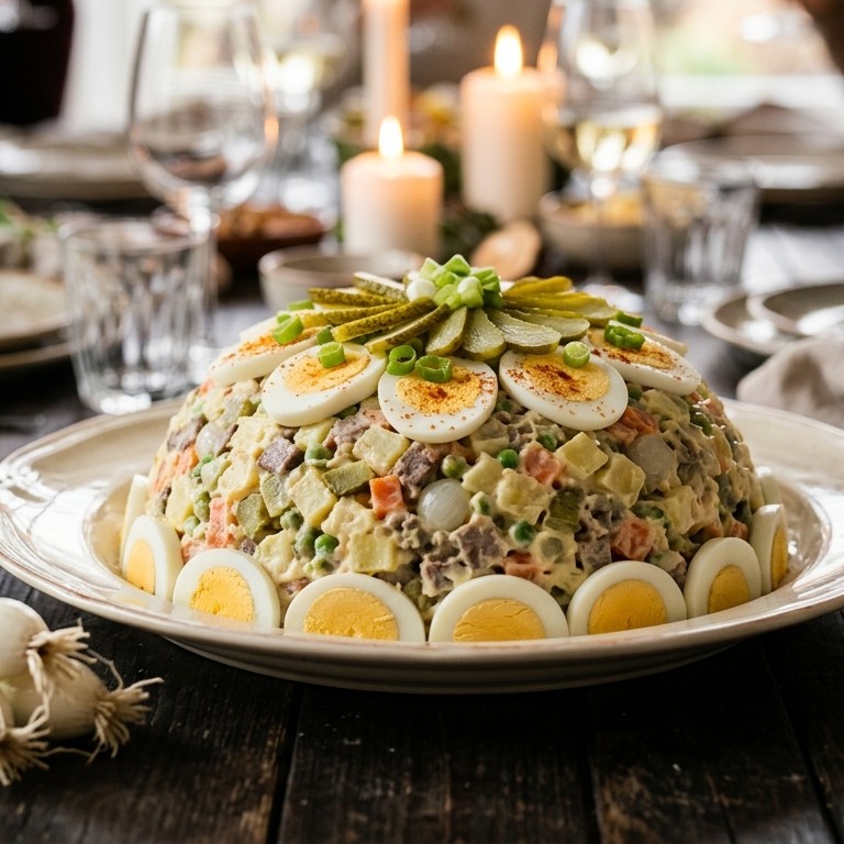 Feestelijke Indische huzarensalade recept