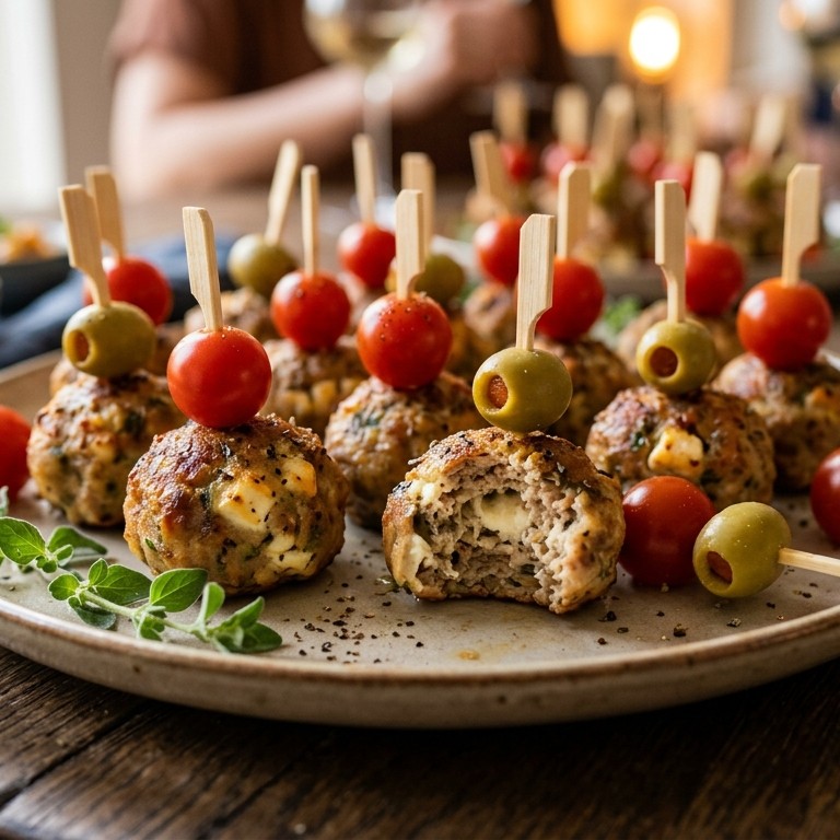 Feta- gehaktballetjes voor  buffet recept