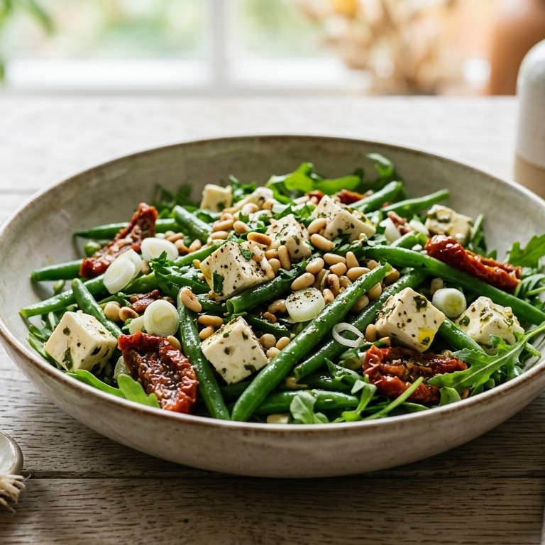 Fetasalade met sperziebonen recept