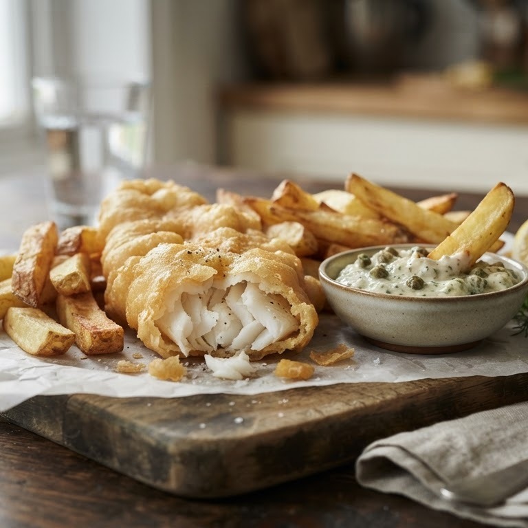 Fish and chips met tartaresauce recept