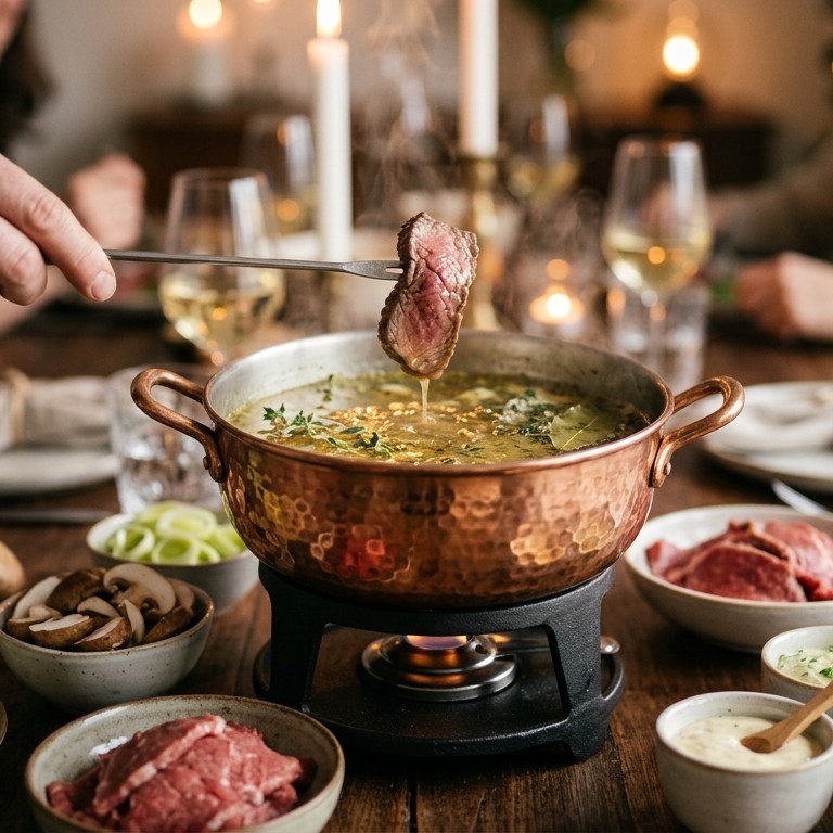 Fondue met bouillon recept