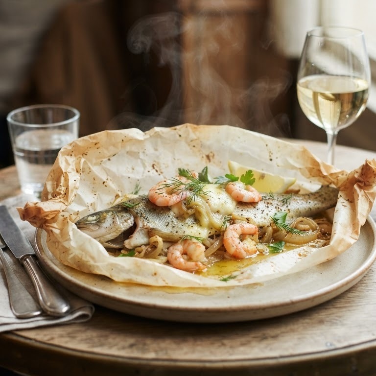 Forel en papillote recept