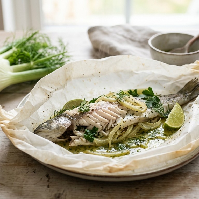 Forel in een jasje met venkel recept