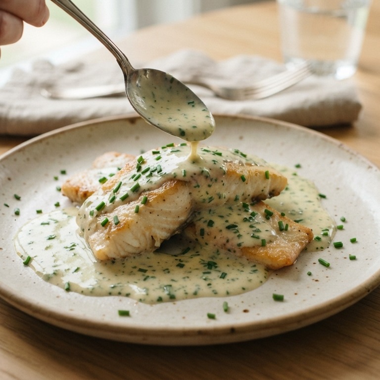 Forel met peterselie-roomsaus recept