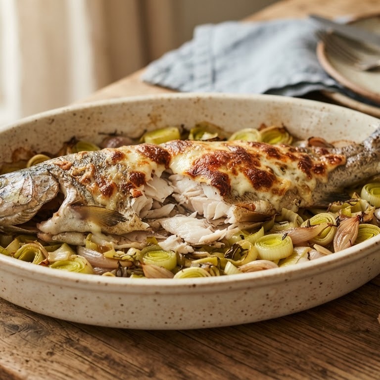 Forel met prei recept