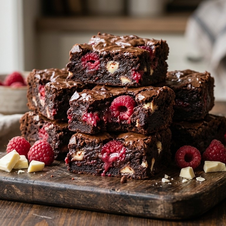 Frambozen- brownies recept