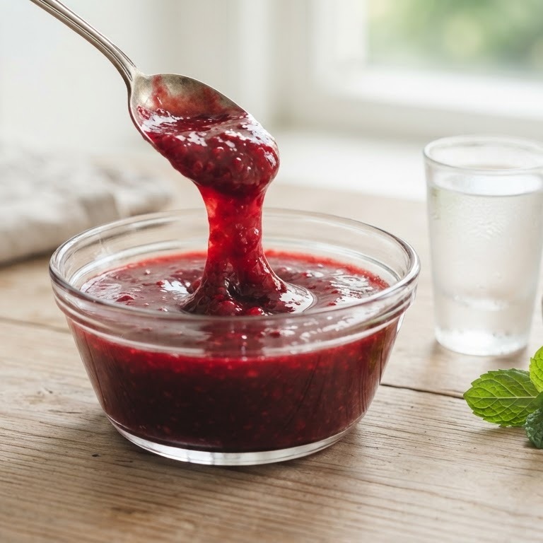 Frambozencoulis met wodka recept