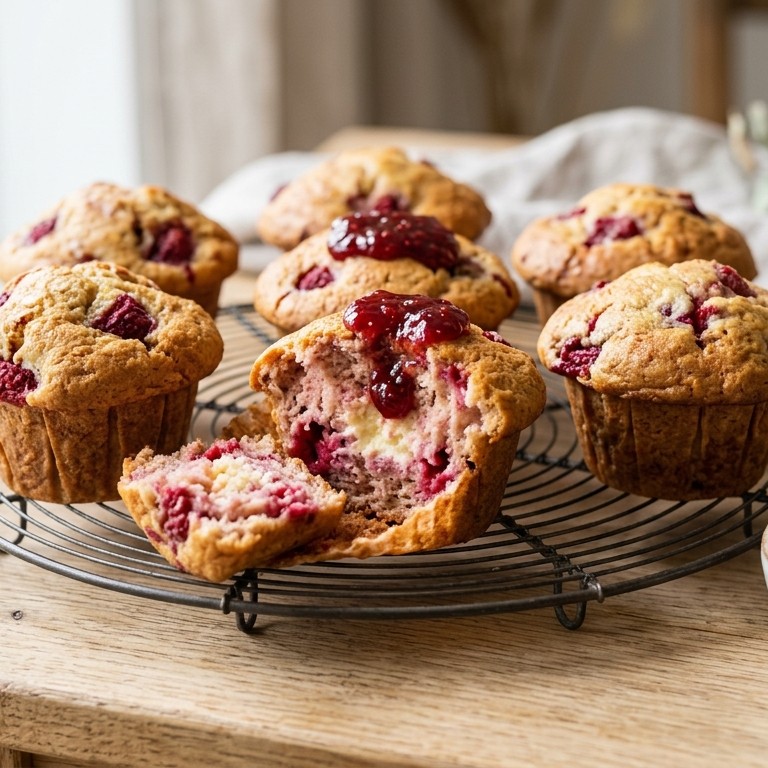Frambozenkwarkmuffins recept
