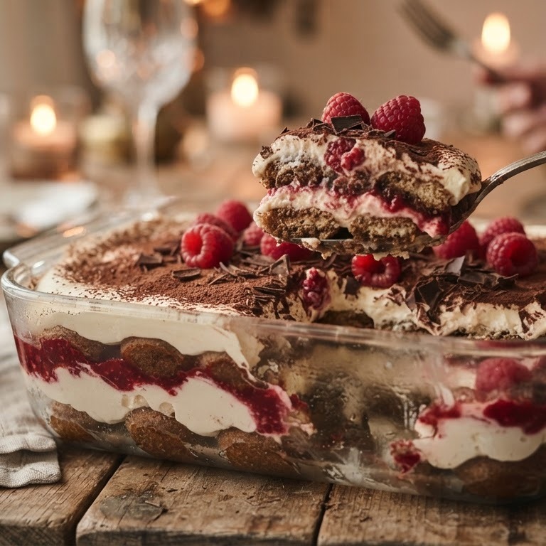Frambozentiramisu met chocolade recept