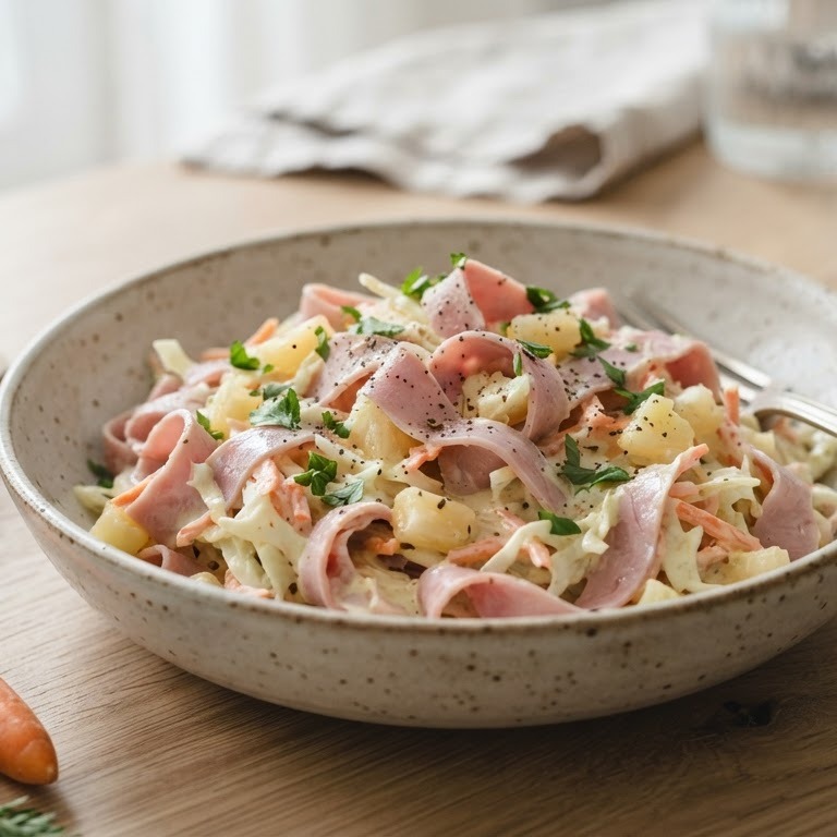 Franse salade met paprika en ham recept