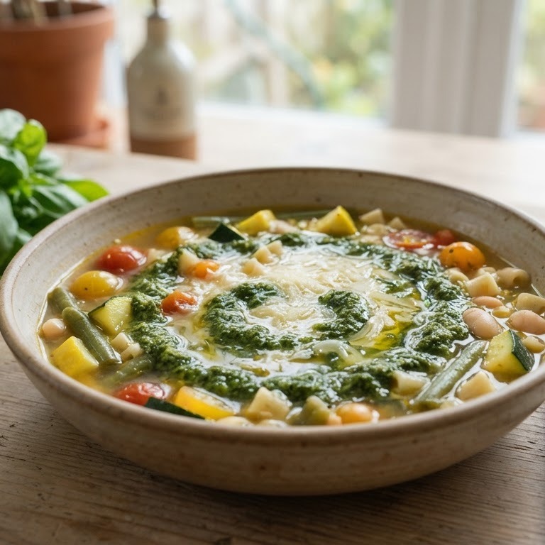Franse soep met pesto recept