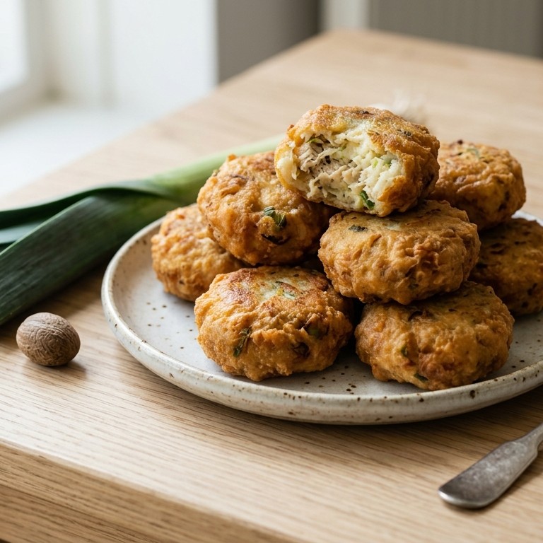 Frikadel ajam (gefrituurde kippengehakt met aardappel koekjes) recept