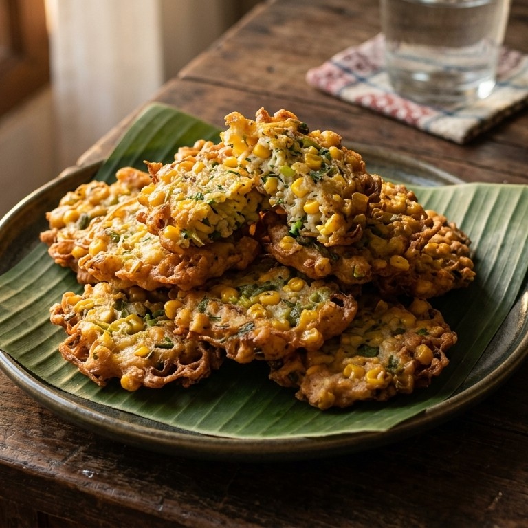 Frikadel Jagung (koekjes met maïs en ui) recept