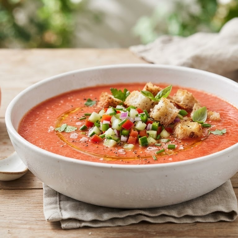 Frisse gazpacho van tomaat recept