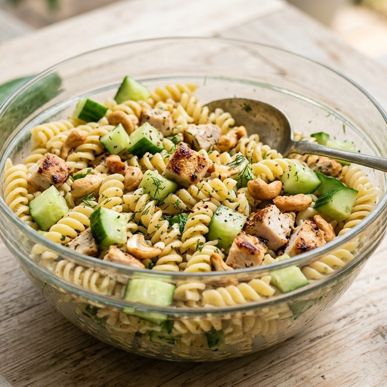 Frisse Komkommer Pasta salade recept
