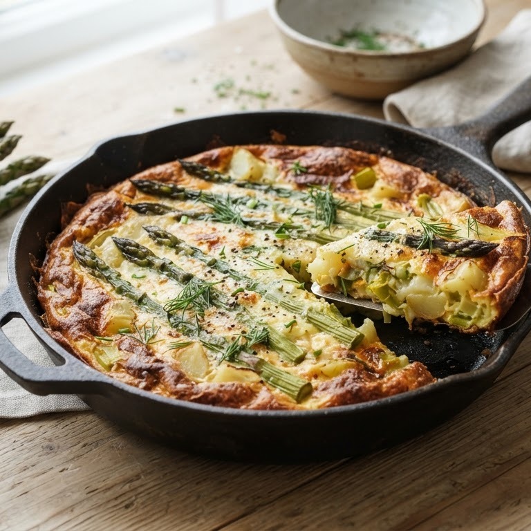 Frittata met groene asperges recept