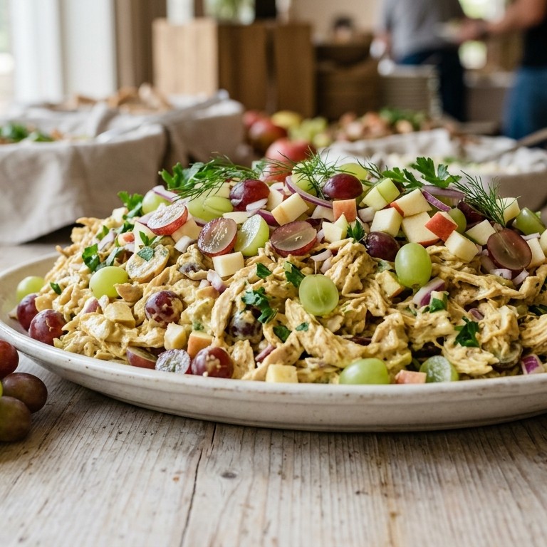 Fruitige kipsalade voor buffet recept
