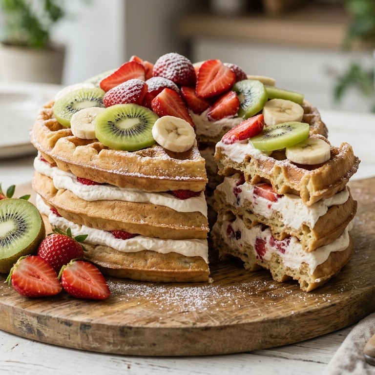 Fruitige wafeltaart recept