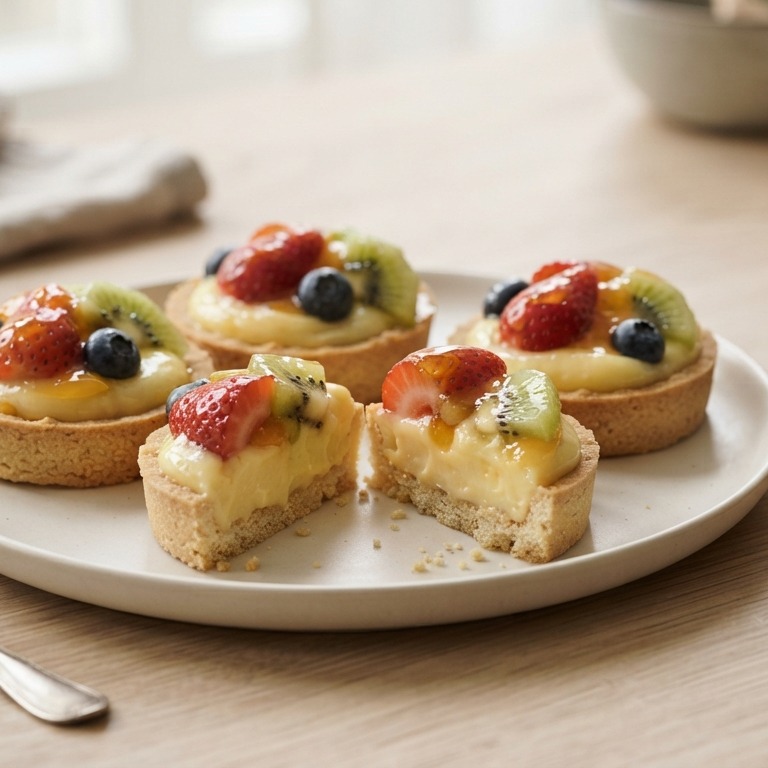 Fruittaartjes met banketbakkersroom recept