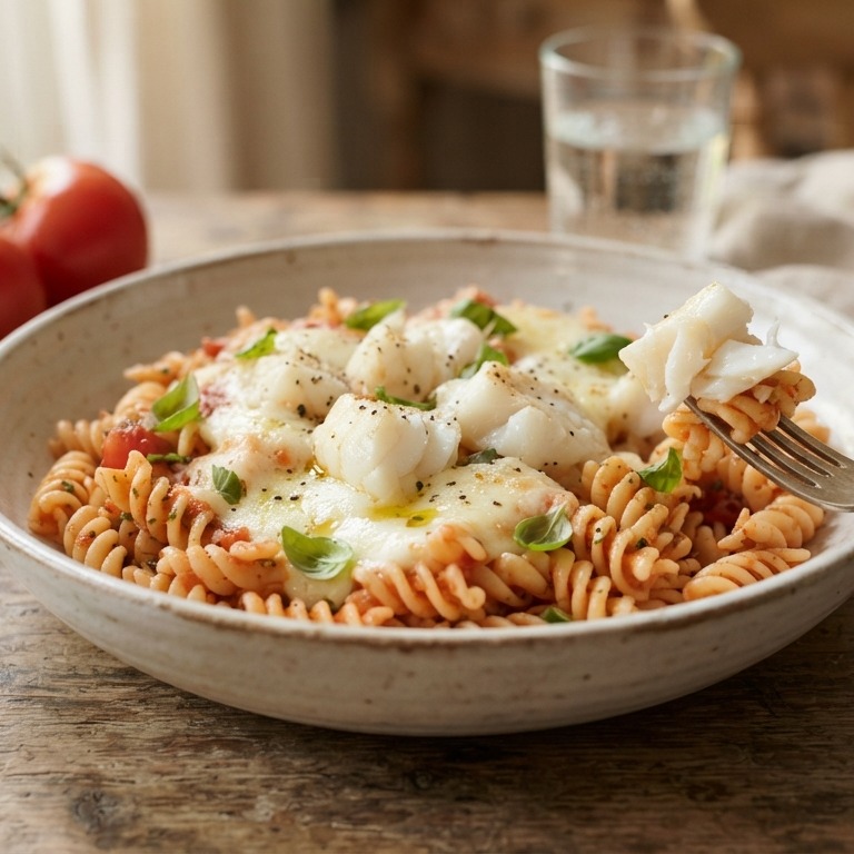 Fusillipasta met visfilet recept
