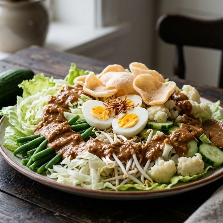 Gado Gado bij gehaalde nasi of bami recept