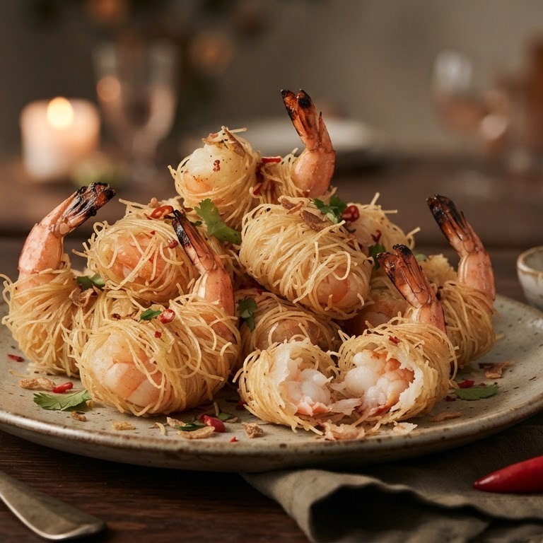 Gamba in een gekleurd jasje recept