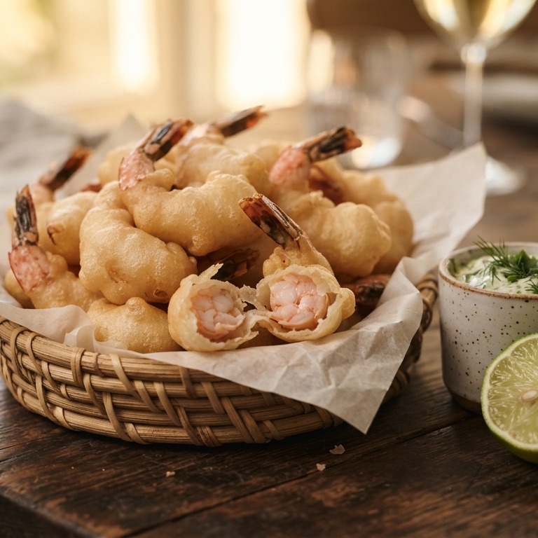 Gamba in een luchtig jasje recept