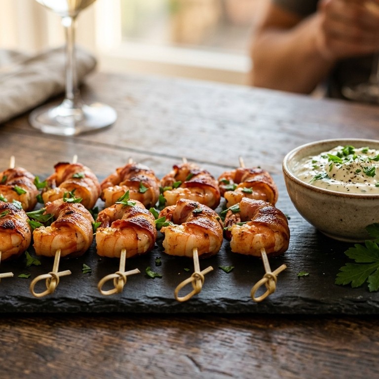 Gamba's in spek recept