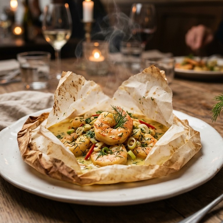 Gambas en papillotes recept
