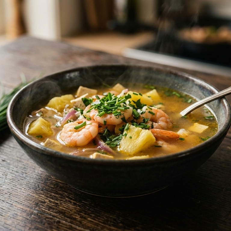 Garnalen-ananassoep recept