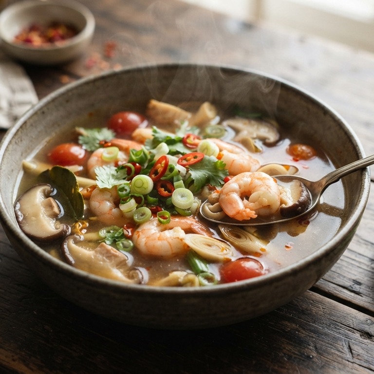 Garnalen en paddestoelensoep recept