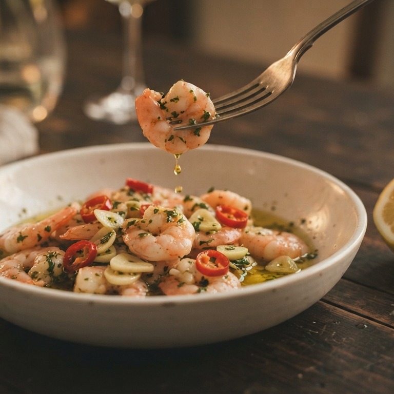 Garnalen in knoflooksaus en chilisaus recept