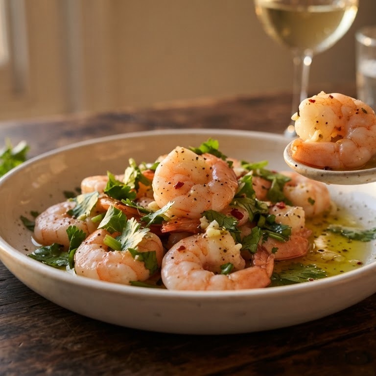 Garnalen met koriander en limoen recept
