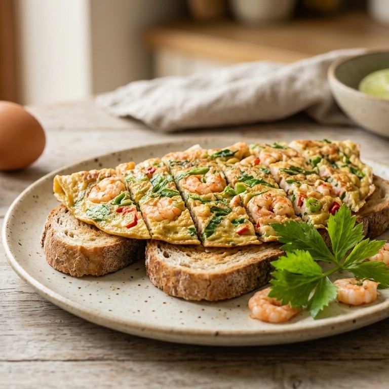 Garnalen omelet  (dadar udang) recept