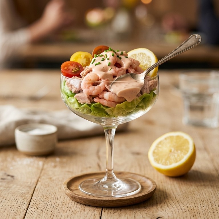 Garnalen-tonijn cocktail recept