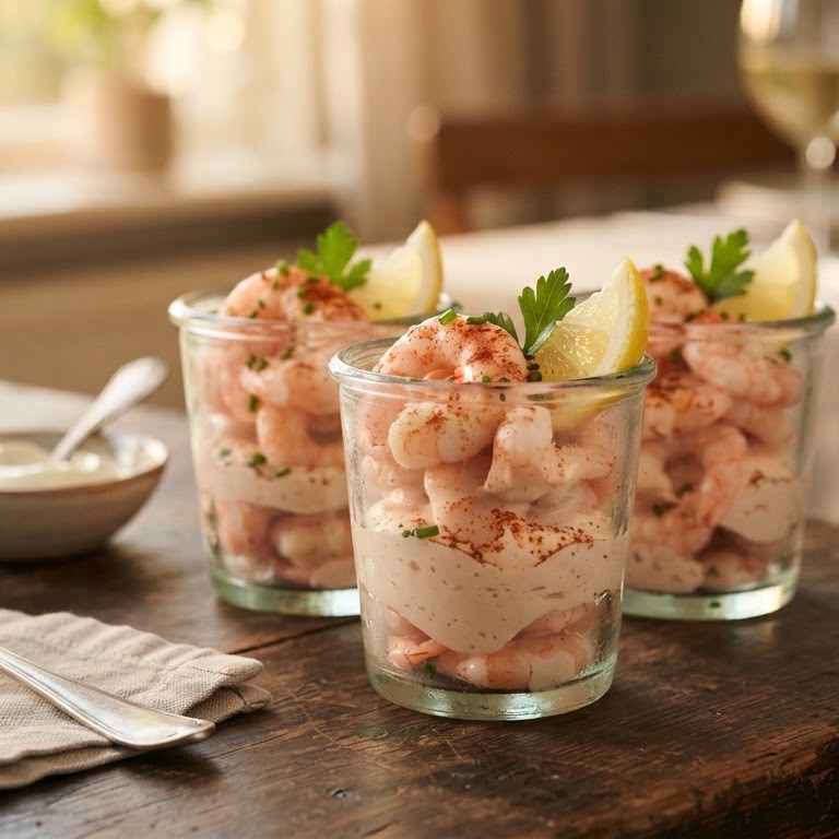 Garnalencocktail met creme fraiche recept