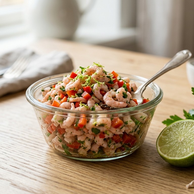 Garnalensalade met paprika en limoenrasp recept