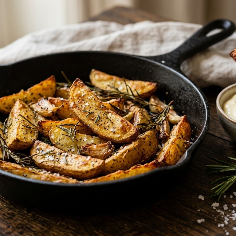 Gebakken aardappelpartjes met kruiden recept