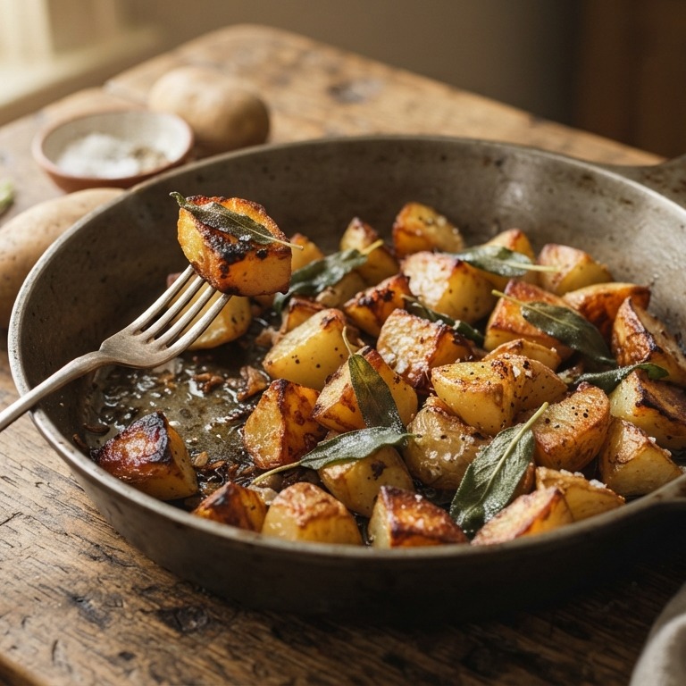 Gebakken aardappels met salie recept