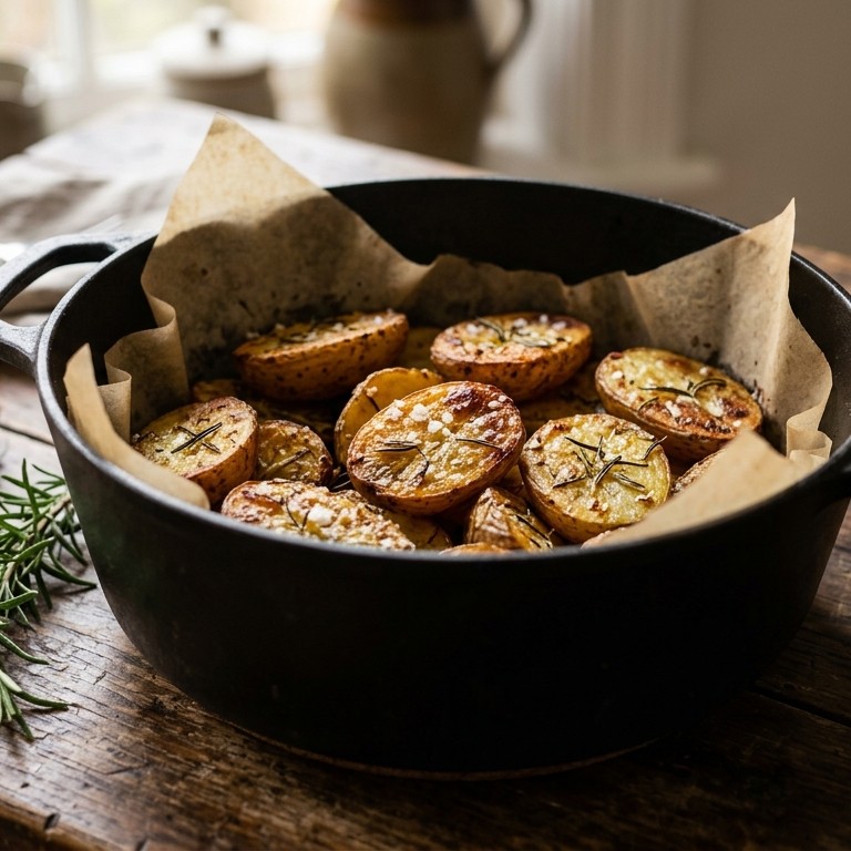 Gebakken aardappeltjes uit de oven met rozemarijn recept