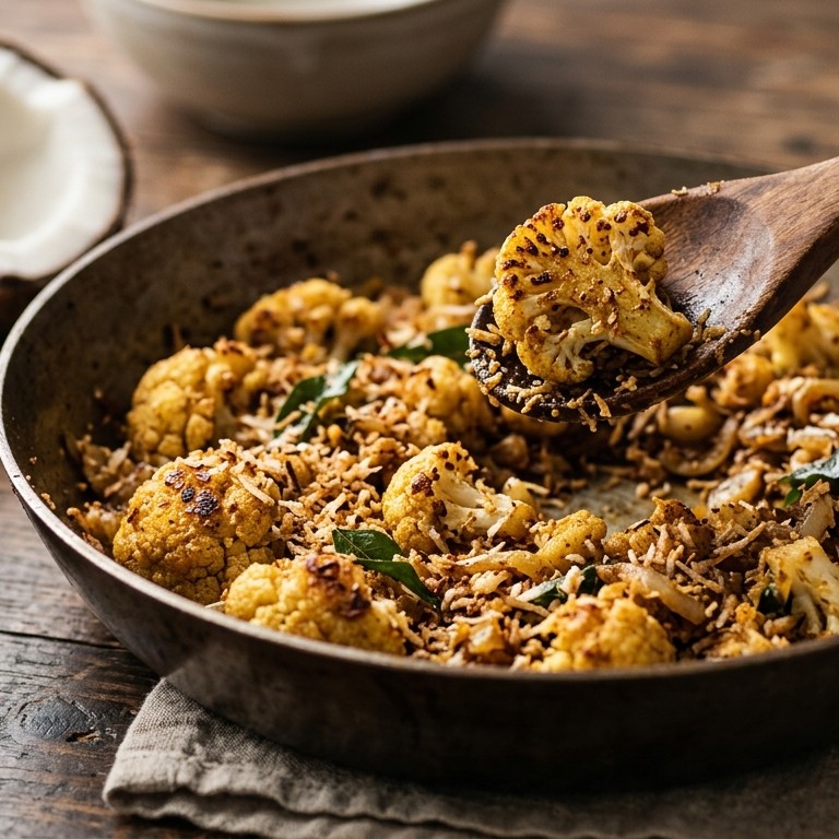 Gebakken bloemkool met kokos recept