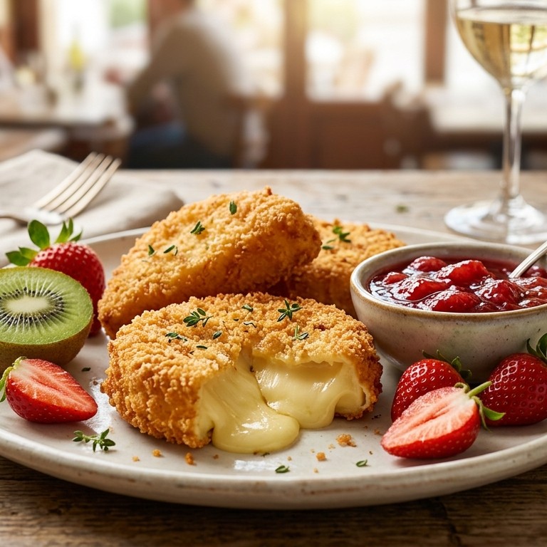 Gebakken camembert met aardbeienchutney recept