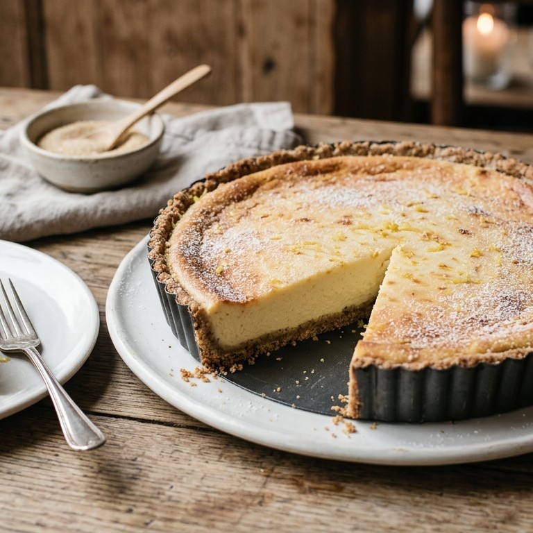 Gebakken citroentaart/cheesecake recept